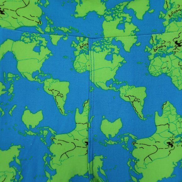 Lularoe world map leggings One Size - Picture 2 of 8